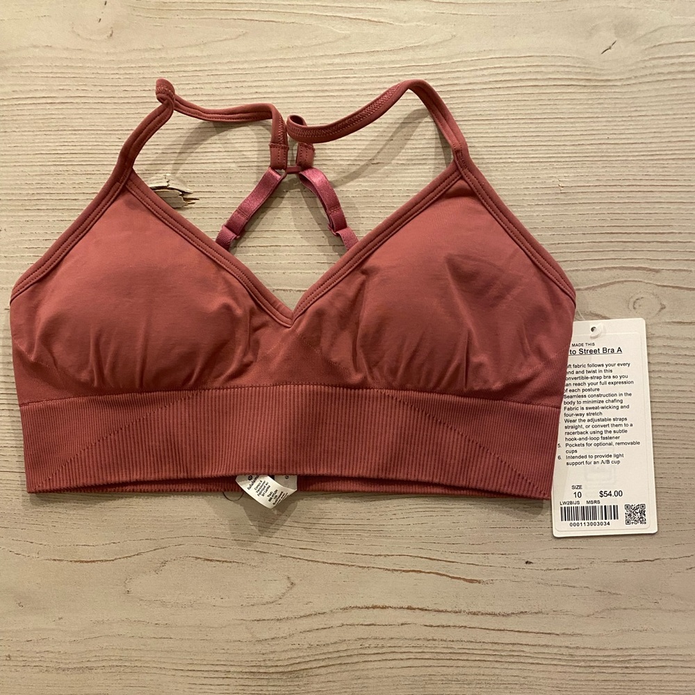 Lululemon Ebb to Street Bra A/B size 10 purple NWT